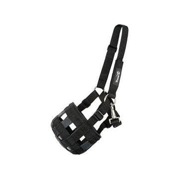Grazing Muzzle - Poly/Nylon with Halter (Mini/Black)