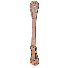 Spur Straps - Narrow, Natural with Metal Studs