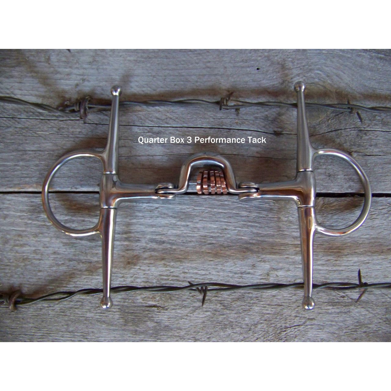 English Bit - Full Cheek Half Moon Copper Roller (5.0")