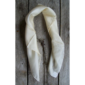 Show Scarf (Silk) - 19" x 19" Square (Cream)