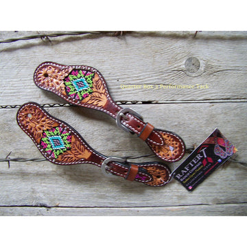 Spur Straps - Beaded Inlay (Youth) by Rafter T Ranch Company