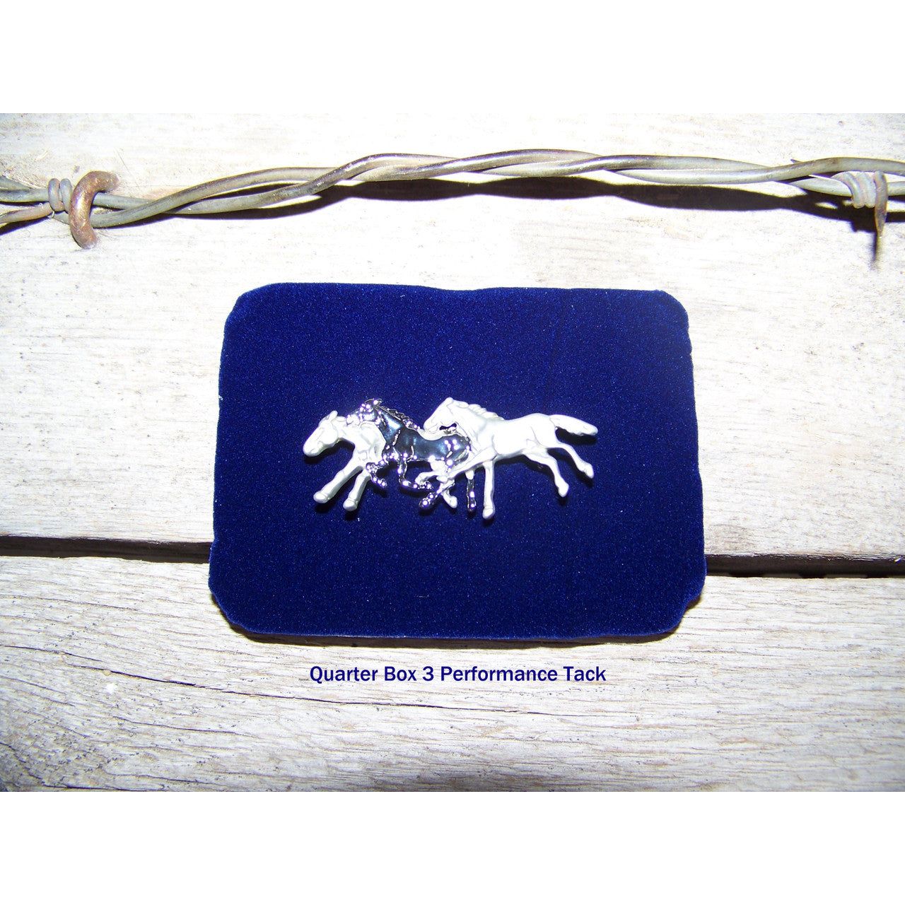 Stock Pin - Three Horse Platinum Plate