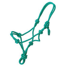 Halter - Tough-1 Miniature Poly Rope Tied (Teal - Large)