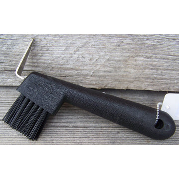 Hoof Pick - Brush Combo (Black)
