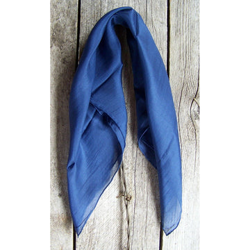 Show Scarf (Silk) - 19" x 19" Square (Navy)