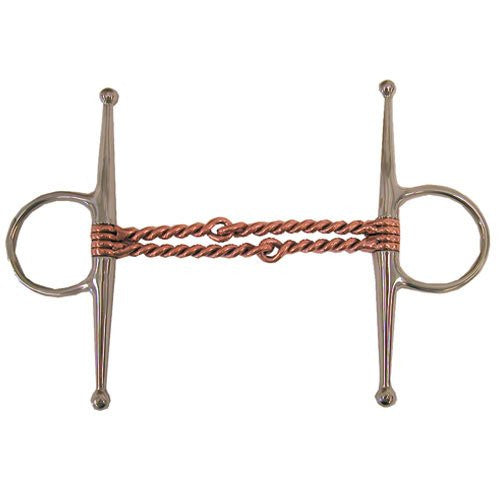 Bit - Full Cheek Snaffle Double Twisted Copper Wire (5.0")