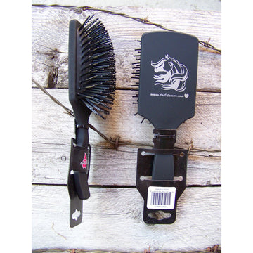 Long Tooth Grooming Brush - Black