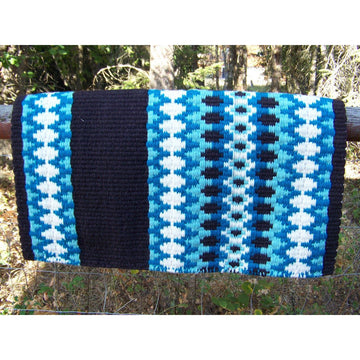 Custom Santa Cruz Show Blanket - 38x34 (Coffee Base/Turquoise and Cream)