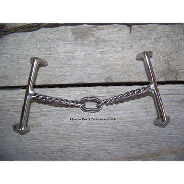 Bit - SS Draw Gag with 3 piece Twist Wire Snaffle