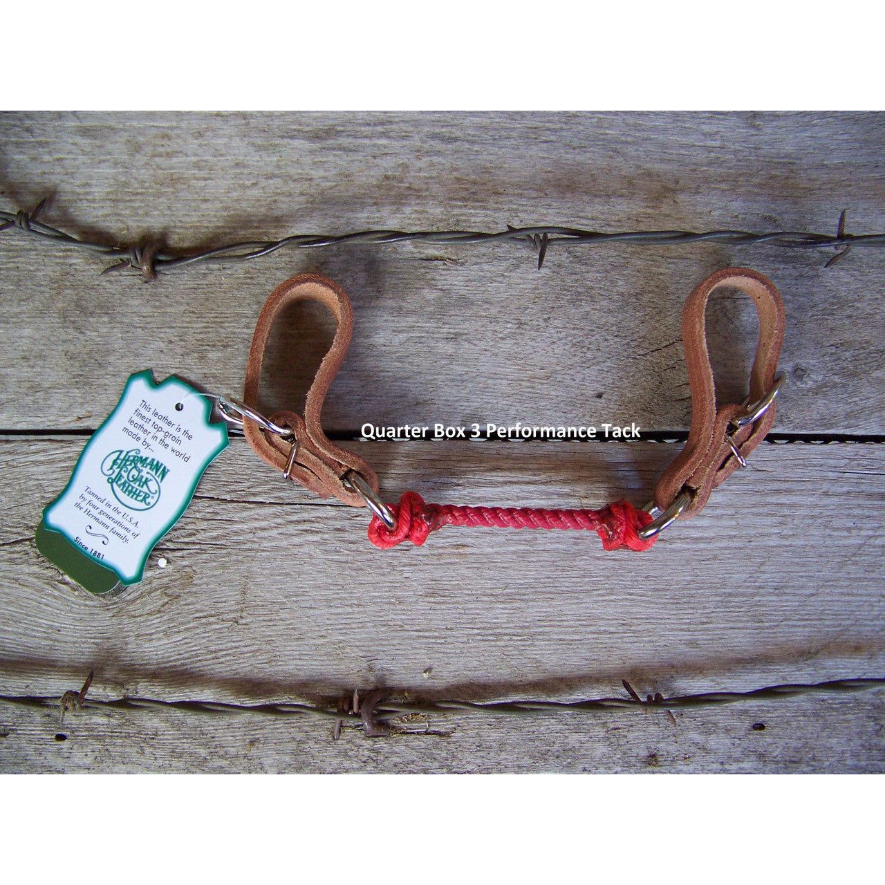 Curb - Harness Leather with Rope (Red)