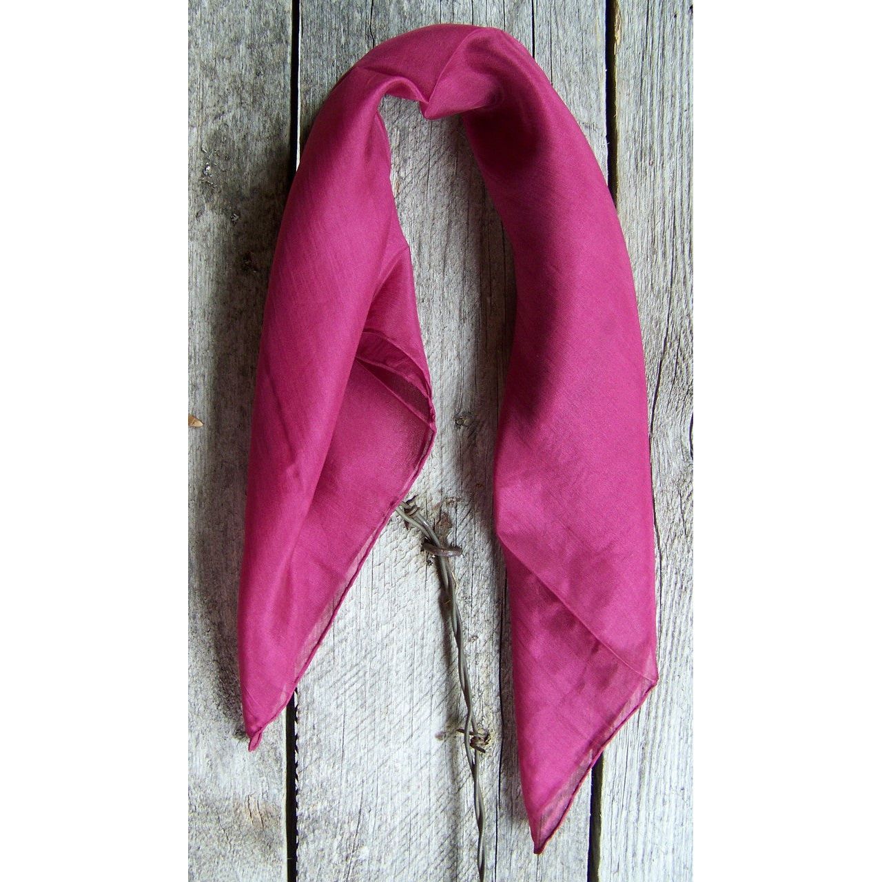 Show Scarf (Silk) - 19" x 19" Square (Maroon)