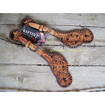 Spur Straps - Tooled Floral (Ladies) by Rafter T Ranch Company