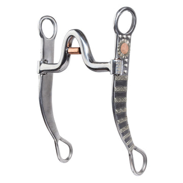 Bit - Bob Avila Sunflower Shank w/Med Port Roller