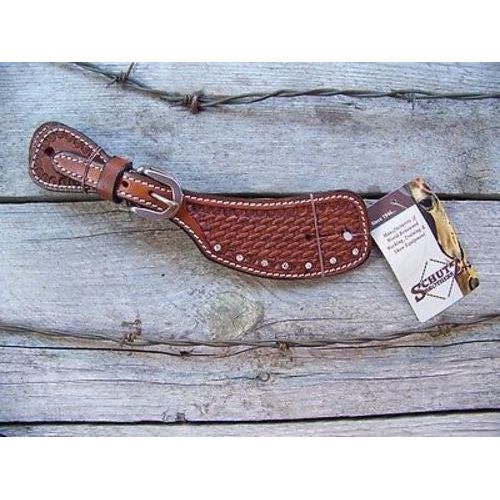Spur Straps - Durango Basket Stamp with Crystals (Ladies - Chestnut)