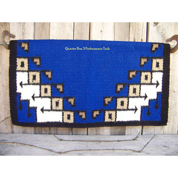 The New Pueblo Show Blanket - 38x34 (Royal/Black/Sand/Umber/Cream) by Mayatex