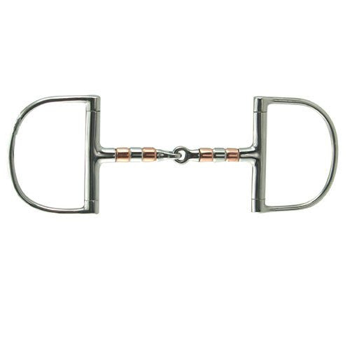 English Bit - Large Dee with Copper Roller Mouth (5.0")