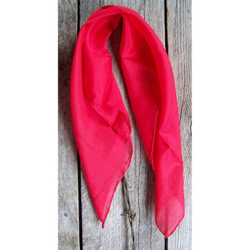 Show Scarf (Silk) - 19" x 19" Square (Red)