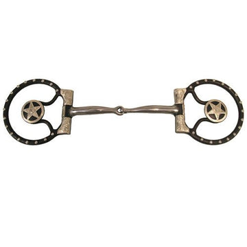 Bit - Antique Star Concho D-Ring Snaffle