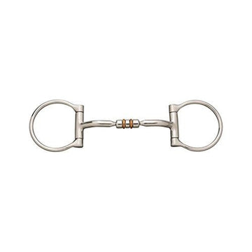 Bit - Dee Ring, Copper Tongue Relief, 3 Piece Mouth